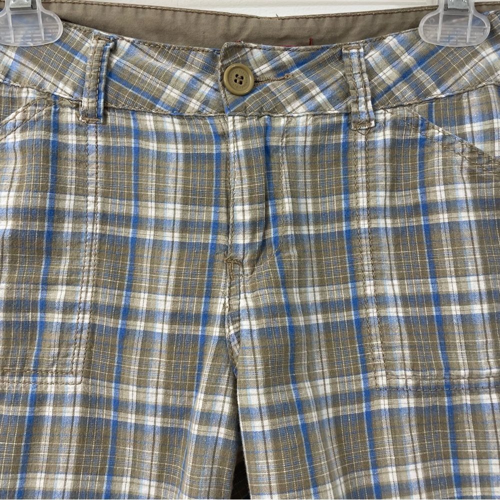 UNIONBAY Plaid Bermuda Shorts in Brown and Blue - Picture 6 of 15